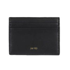 NEW JW PEI Black The Card Holder Vegan Leather Card Holder Wallet